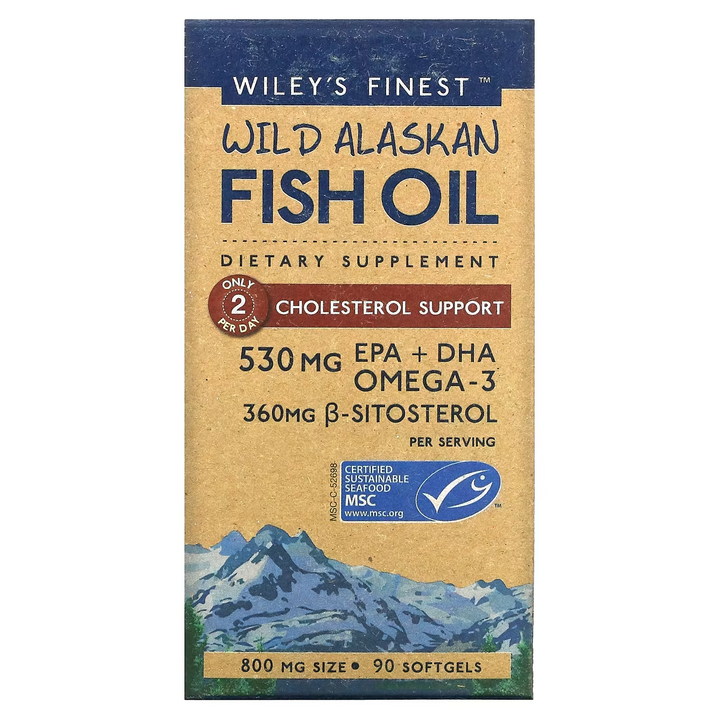 Wiley’s Finest | Cholesterol Support (Fish Oil Softgels) Wiley's Finest $26.00