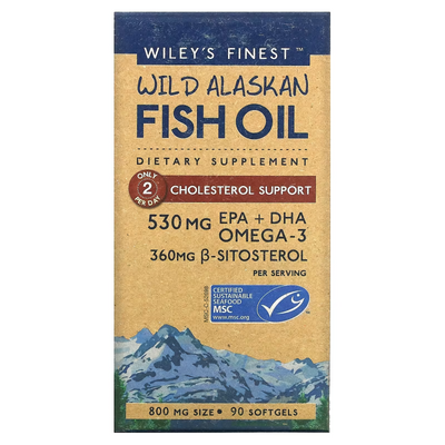 Wiley’s Finest | Cholesterol Support (Fish Oil Softgels)