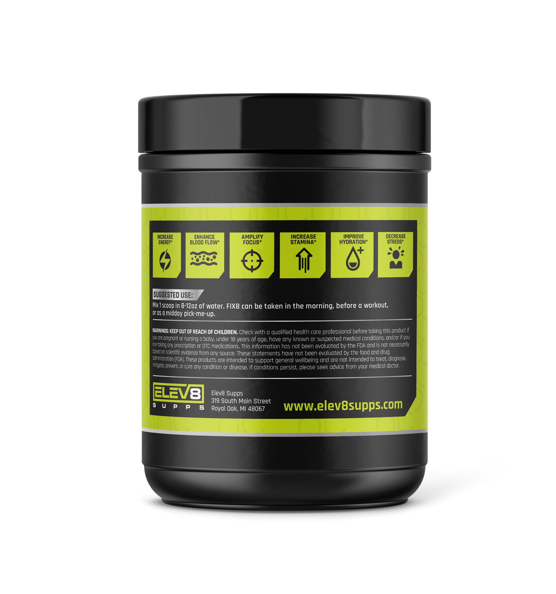 Elev8 Supps | FIX8 (CLEARANCE) Elev8 Supps $34.95