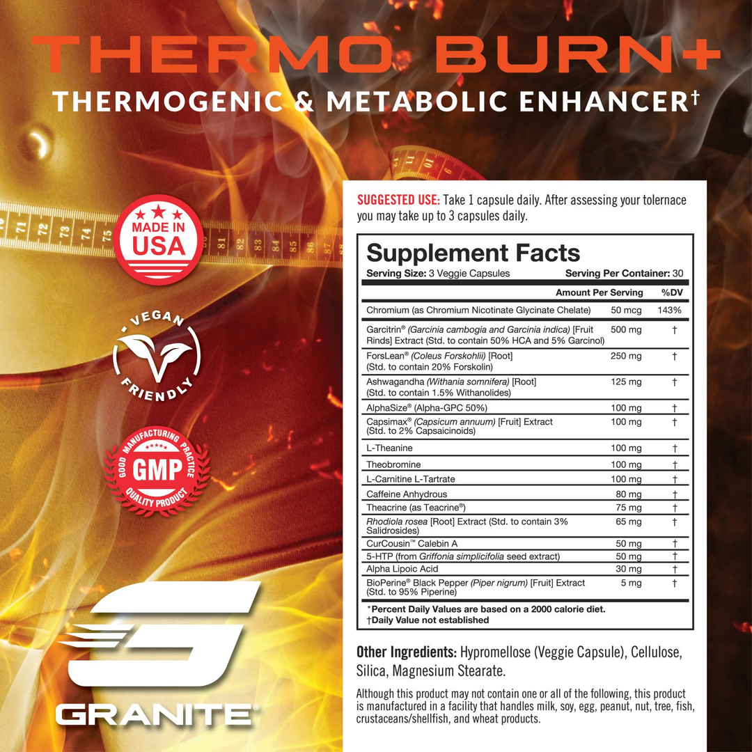 Granite Supplements | Thermo Burn+ Granite Supplements $59.95